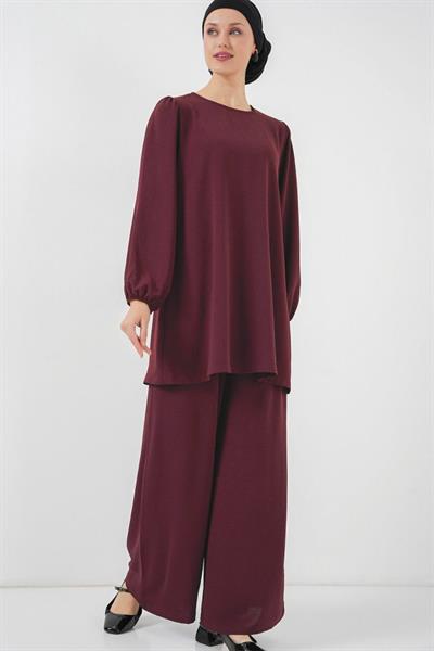 Ayrobin Tunik Pantolon Alt Üst Takım 6712 - Y.Bordo