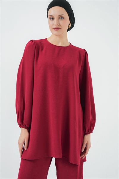 Ayrobin Tunik Pantolon Alt Üst Takım 6712 - Bordo