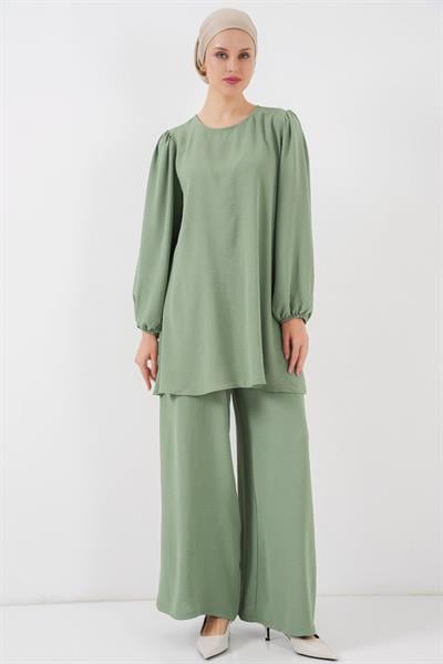 Ayrobin Tunik Pantolon Alt Üst Takım 6712 - Çağla