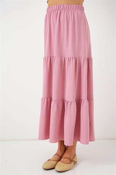 Ayrobin Uzun Etek 8048 - Pudra