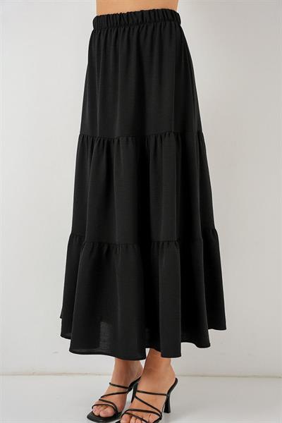 Ayrobin Uzun Etek 8048 - Siyah