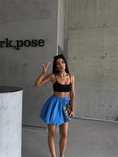 BALON ETEK POPLİN - Mavi