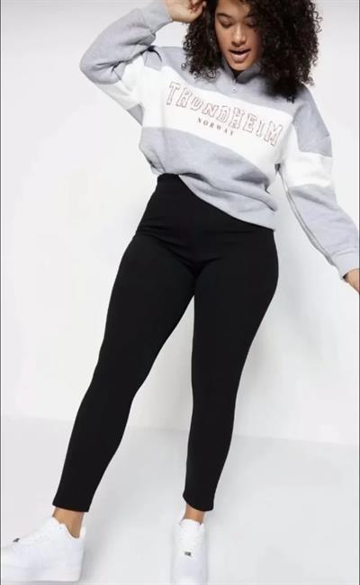 BATTAL Yüksel Bel Fitilli Tayt - Siyah