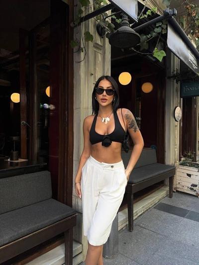 BERMUDA ŞORT KETEN - Ham