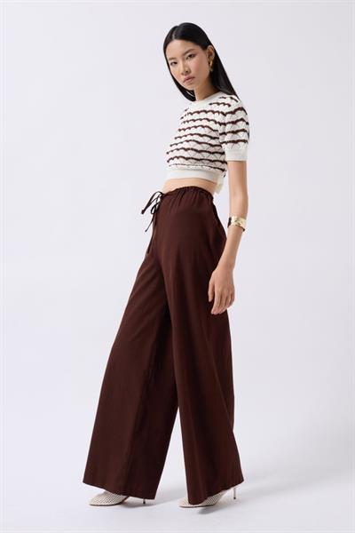 Bağcık Detay Pamuklu Pantolon