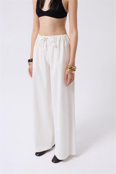 Bağcık Detay Pamuklu Pantolon