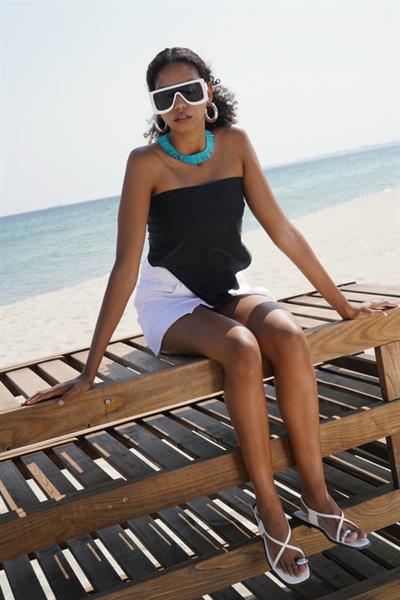 Bağlamalı Denim Crop