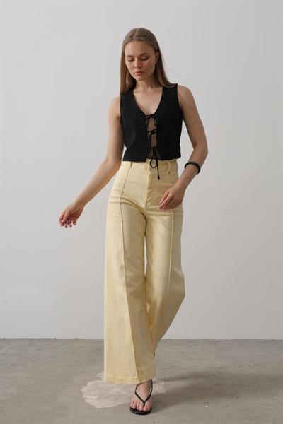 Bağlamalı Yelek - Siyah