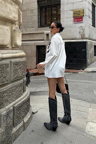 Bailey Dantel Nakışlı Gömlek 3386-08