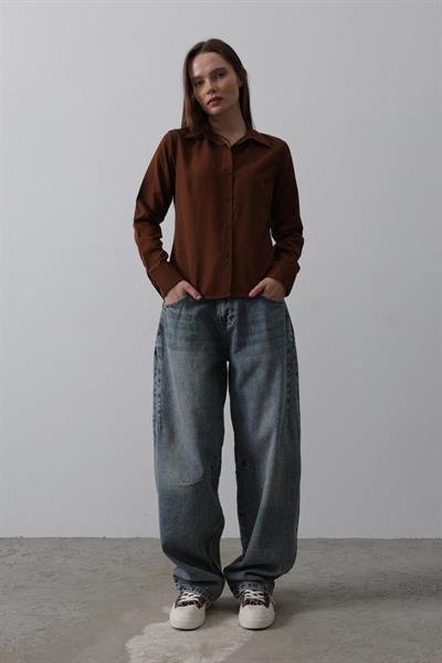 Balon Kesim Pantolon - Mavi