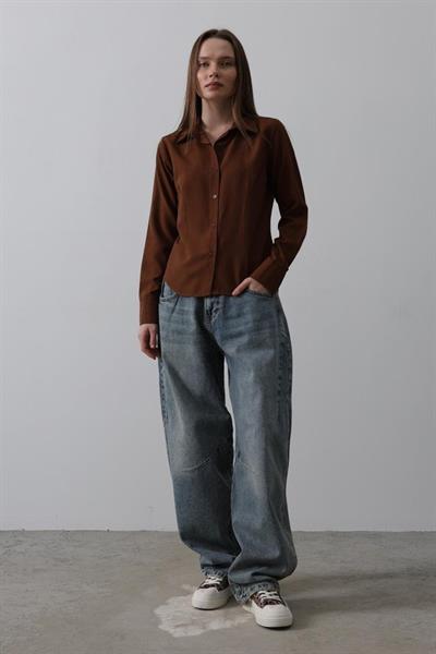 Balon Kesim Pantolon - Mavi