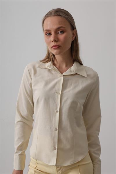 Basic Gömlek - Ekru
