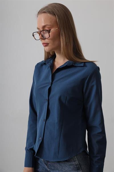 Basic Gömlek - İndigo