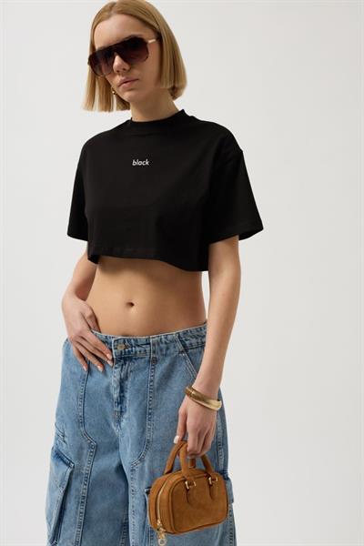 Baskılı Crop T-Shirt