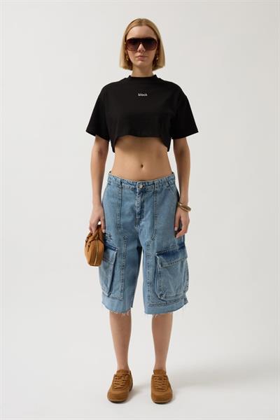 Baskılı Crop T-Shirt