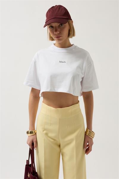 Baskılı Crop T-Shirt