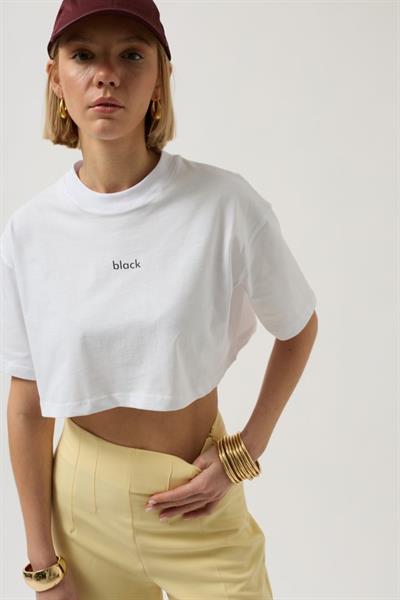 Baskılı Crop T-Shirt