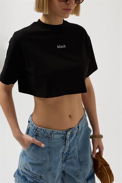 Baskılı Crop T-Shirt