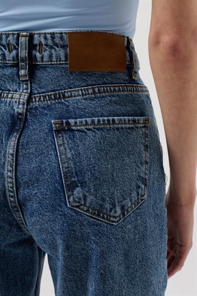 Baskılı Düşük Bel Jean