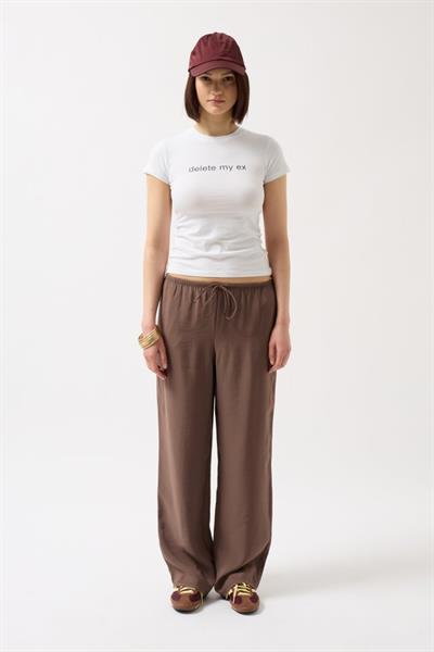 Baskılı Likralı Crop T-Shirt