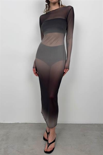 Baskılı Maxi Boy Elbise