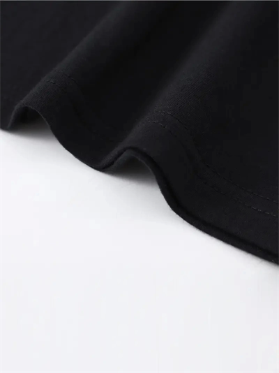 Baskılı Oversize Bisiklet Yaka T-shirt - Siyah