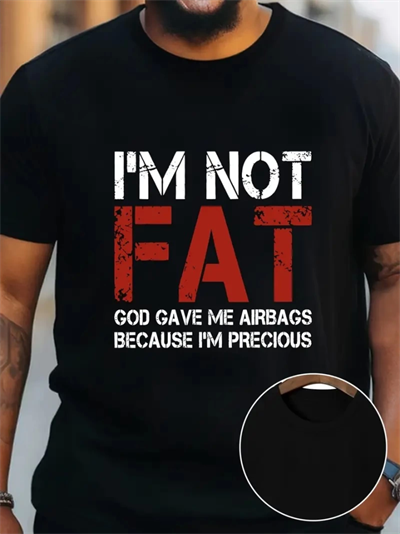 Baskılı Oversize Bisiklet Yaka T-shirt - Siyah