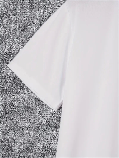 Baskılı Oversize Bisiklet Yaka T-shirt - Beyaz