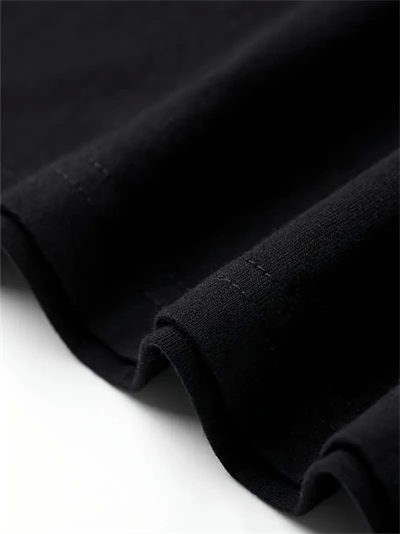 Baskılı Oversize Bisiklet Yaka T-shirt - Siyah