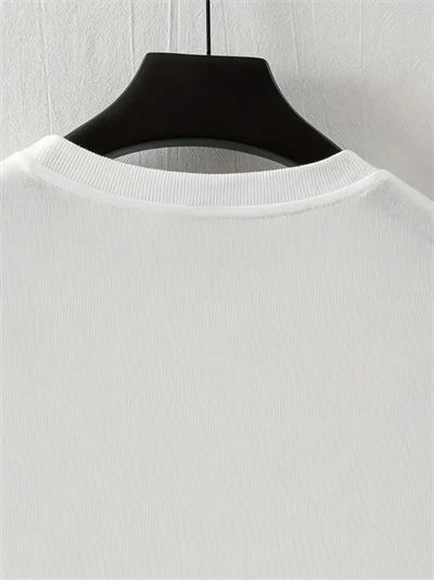 Baskılı Oversize Bisiklet Yaka T-shirt - Beyaz