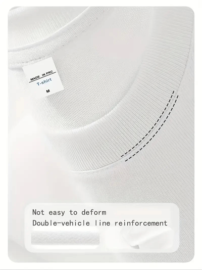 Baskılı Oversize Bisiklet Yaka T-shirt - Beyaz