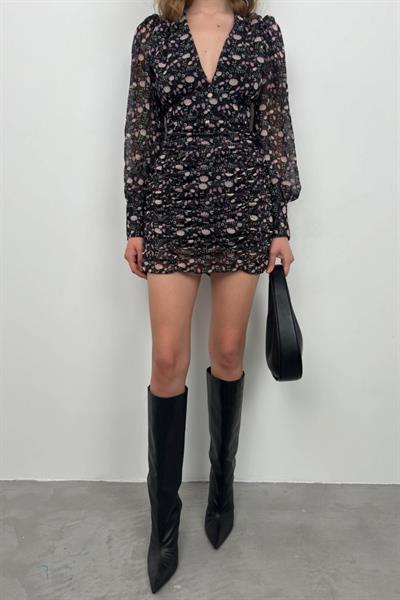 Baskılı Şifon Elbise