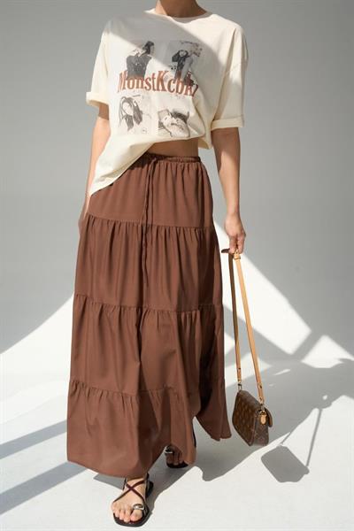 Baskılı T-Shirt - Ekru