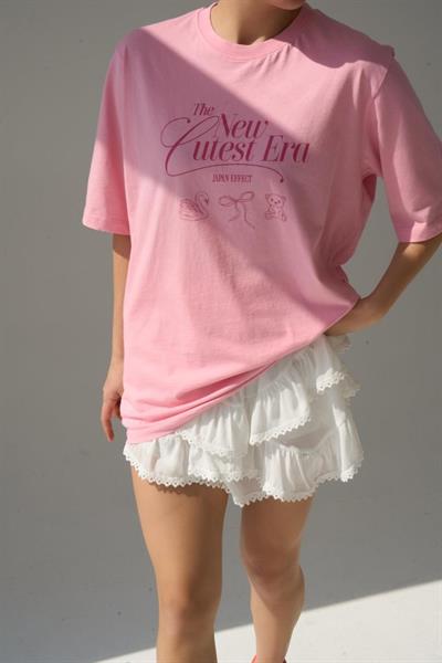 Baskılı T-Shirt - Pembe