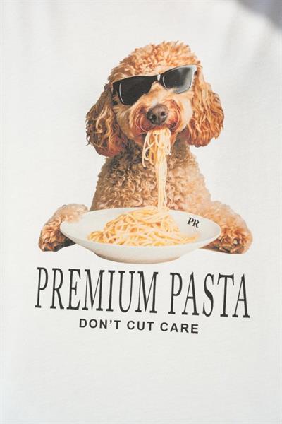 Baskılı T-shirt - Krem