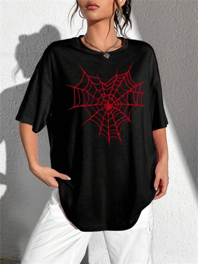 Baskılı T-shirt - Siyah