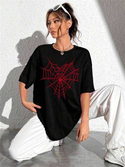 Baskılı T-shirt - Siyah