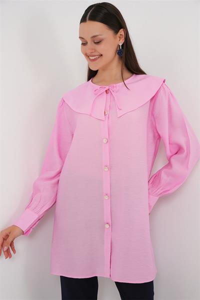 Bebe Yaka Uzun Tunik 5967 - Pembe