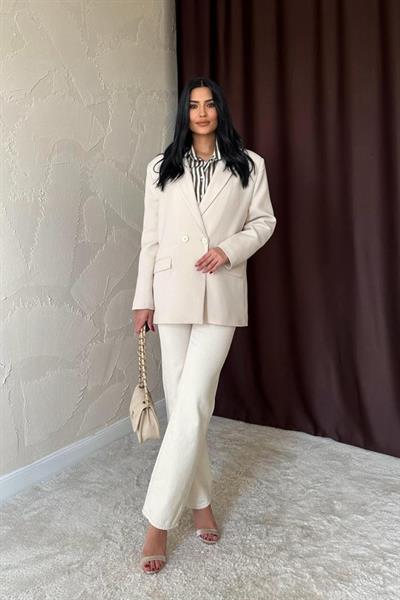 Bej Blazer Ceket