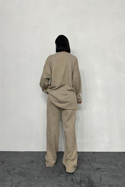 Bej Salaş Bluz Ve Pantolon Takım