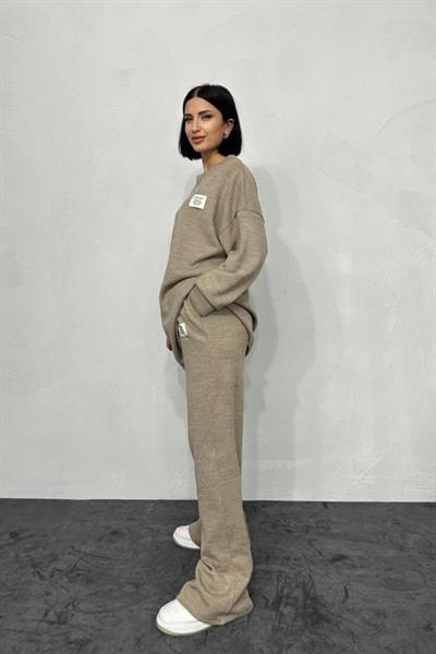 Bej Salaş Bluz Ve Pantolon Takım