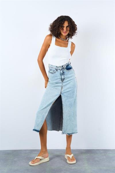 Bekletmeli Askılı Atlet - Beyaz