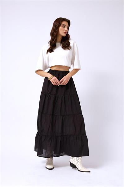 Bel Lastikli Maxi Etek