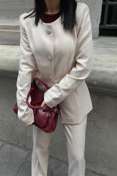 Belden Oturmalı Ceketli Takım Elbise 10015