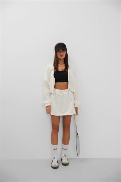 Beli Lastikli Fermuarlı Sweatshirt