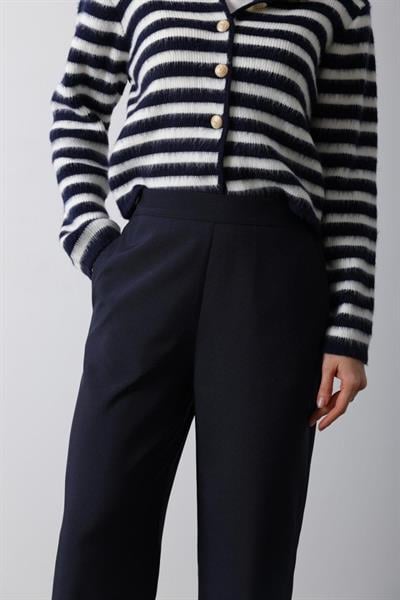 Beli Yarım Lastikli Palazzo Pantolon - Lacivert