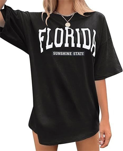 Bisiklet Yaka Baskılı T-shirt - Siyah