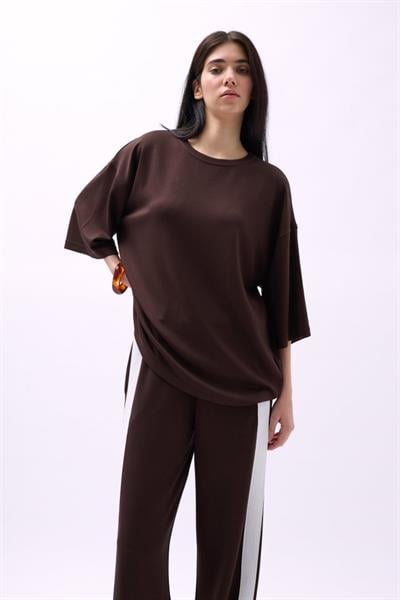 Bisiklet Yaka Oversize T-Shirt