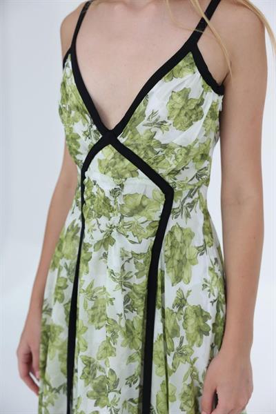 Biyeli Elbise - Yeşil