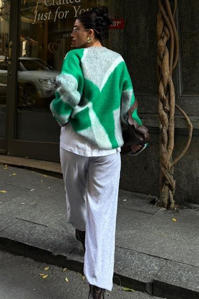 Blok Desen Neon Triko Kazak 1345